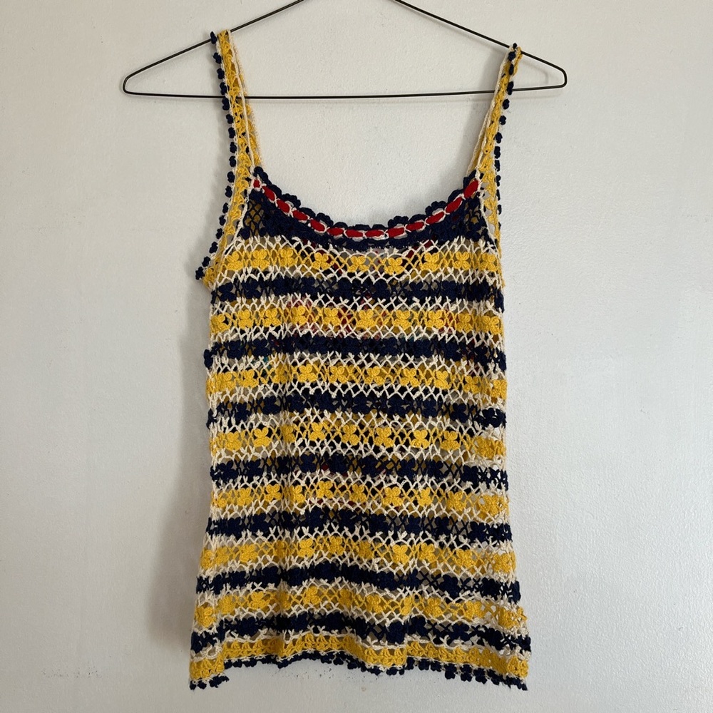 Hysteric Glamour Yellow Knit Bear Grunge Pops Tank Top - Picture 4 of 4